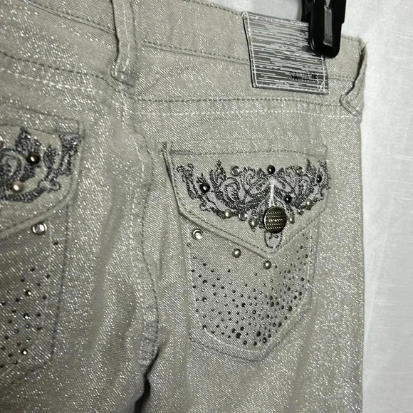 RARE VTG NWT SILVER SALVAGE LOW RISE ,SKINNY SHINY women s jeans size 4,6 & 10 - Picture 9 of 15